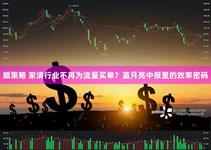 顺策略 家清行业不再为流量买单？蓝月亮中报里的效率密码